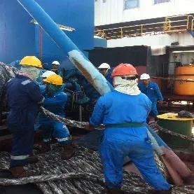 Crew at work on deck